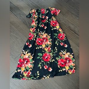 Strapless flower dress size medium